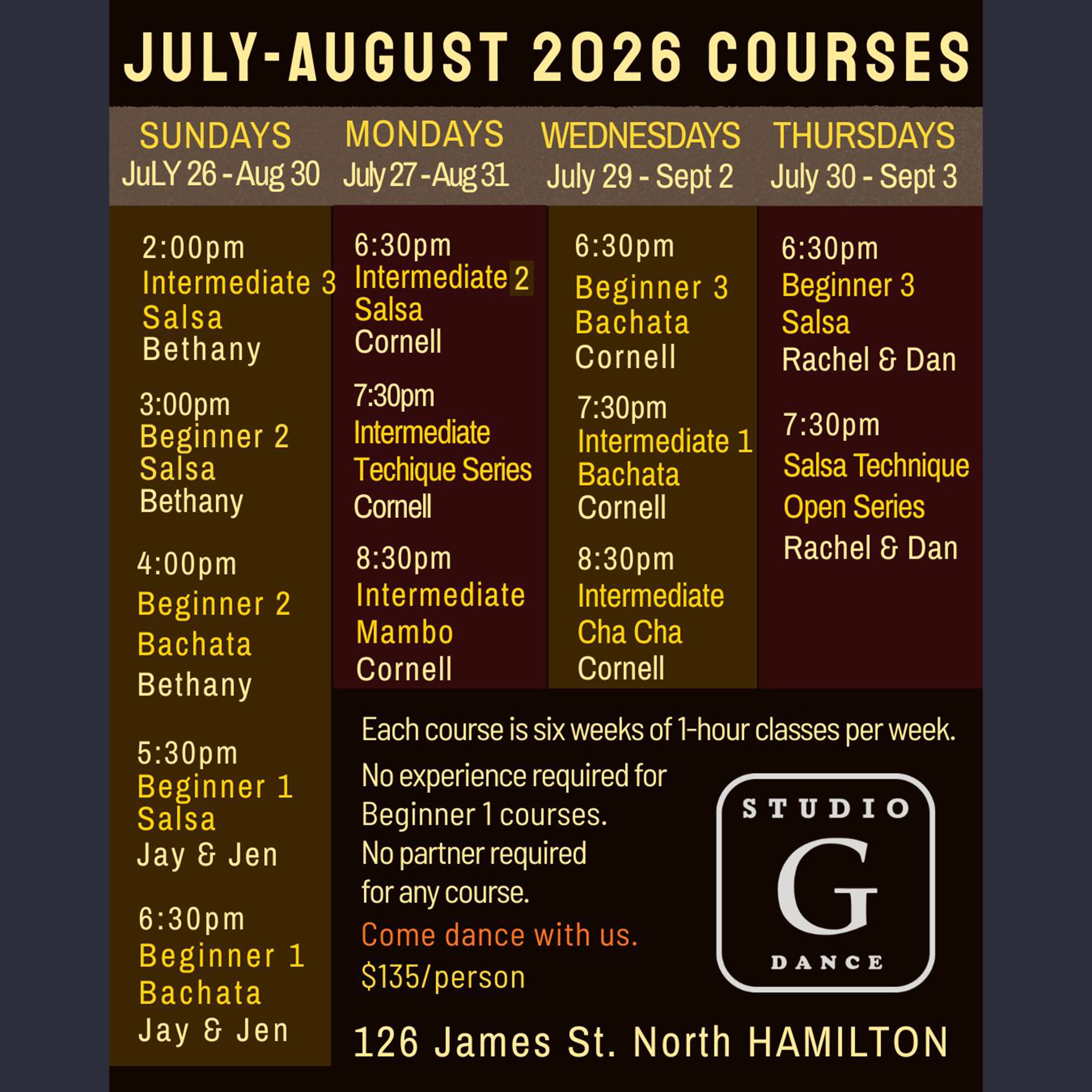 Studio G Hamilton. Hamilton, ON