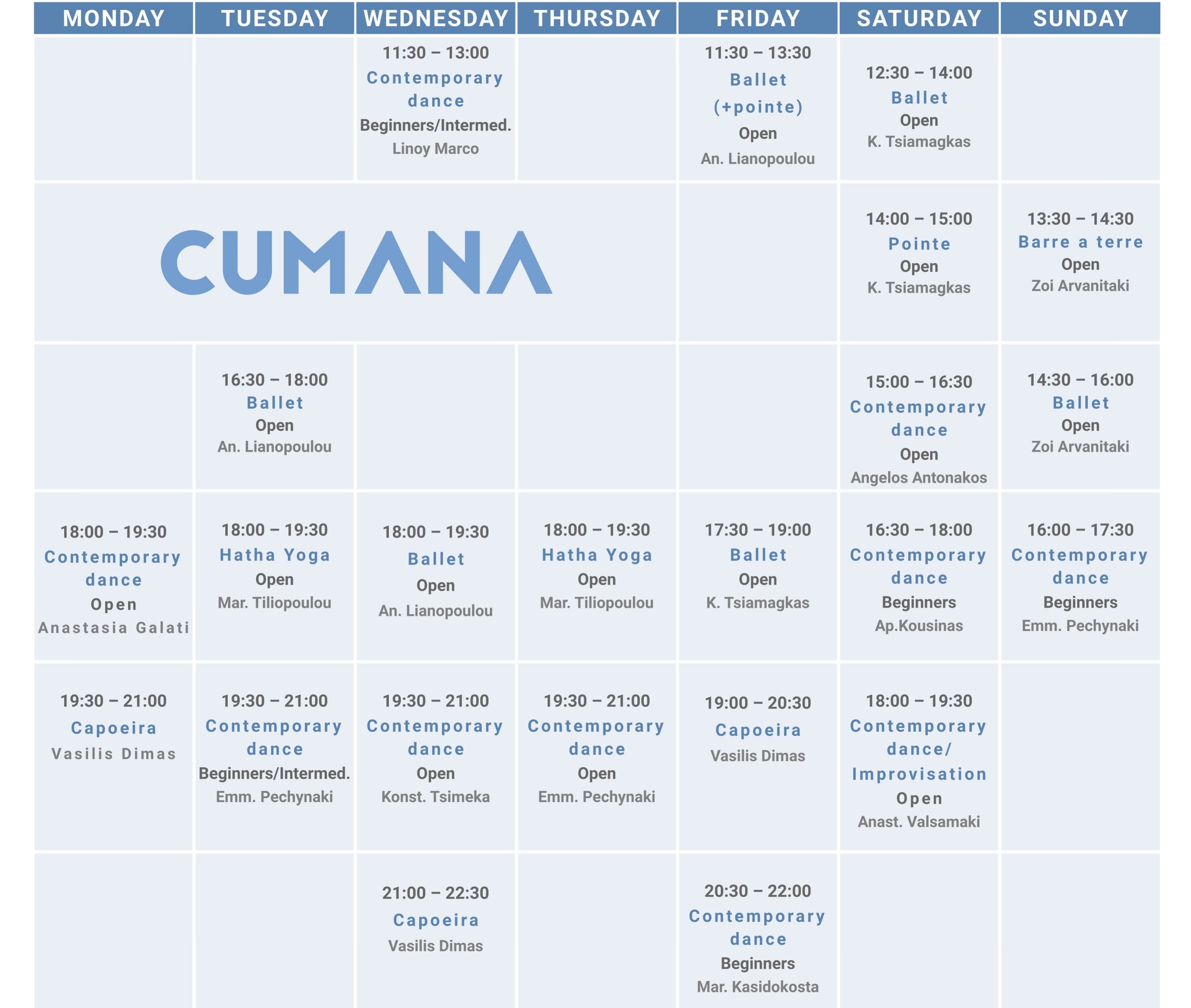 Cumana dance studio. Athina